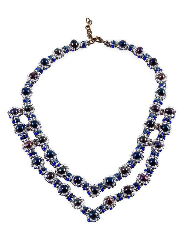 Colier din perle, margele si cristale  Liza Panait Liza Panait Online Boutique